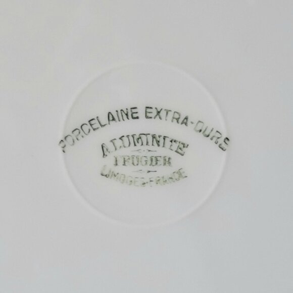 Antique French Aluminite Frugier Pink Toile Decorative Porcelain Plate - 8.625" - Picture 6 of 6